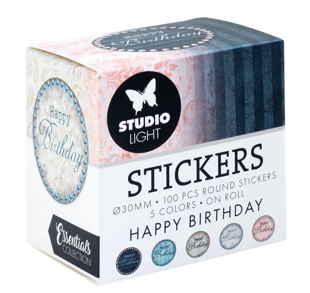 SL Stickers Happy Birthday Essentials ø30mm 100 PC