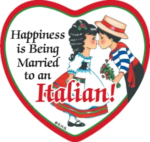 Tile Magnet Married to Italian