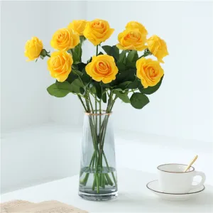 Yellow Roses Artificial Flowers Real Touch Flowers