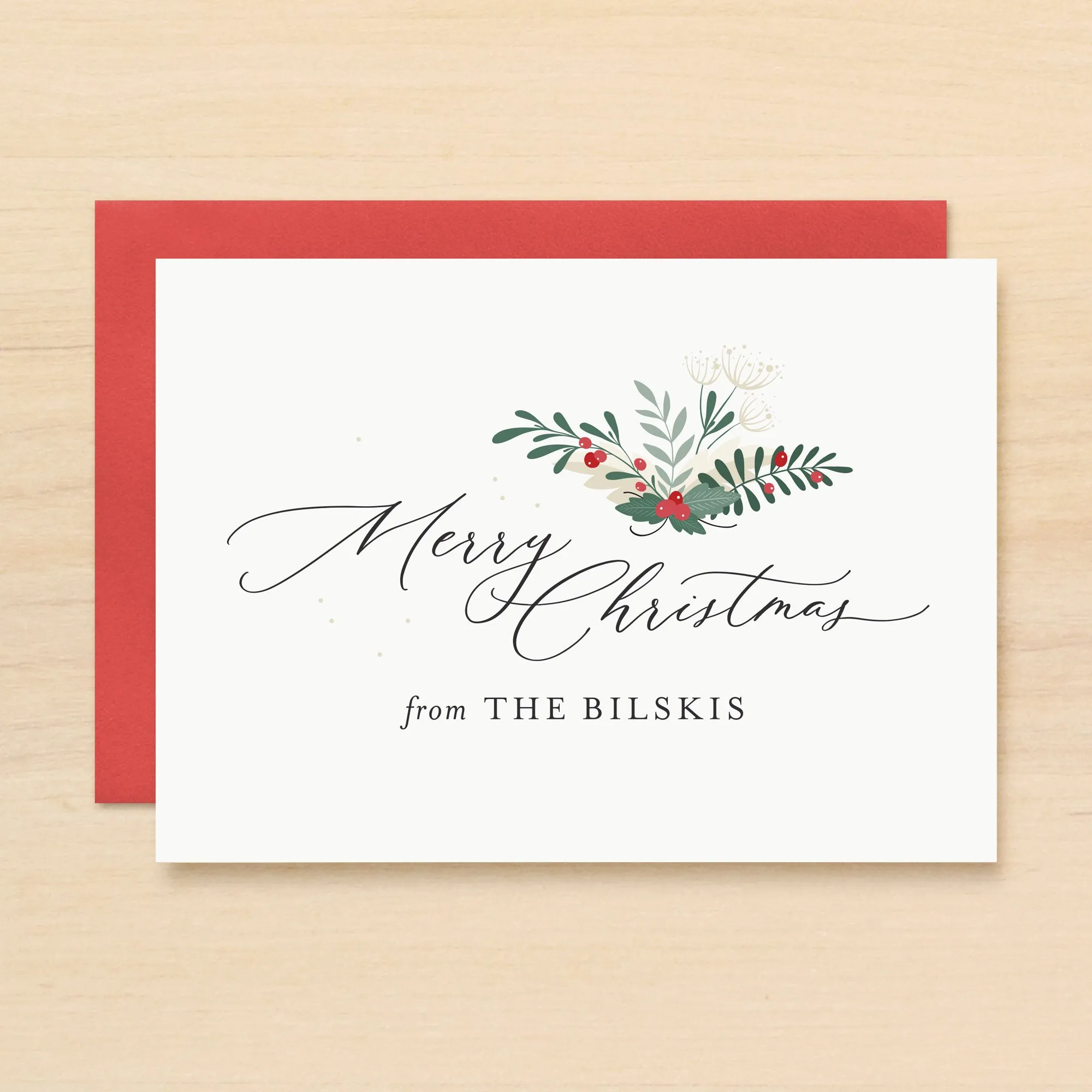 Yuletide Holiday Personalized Stationery